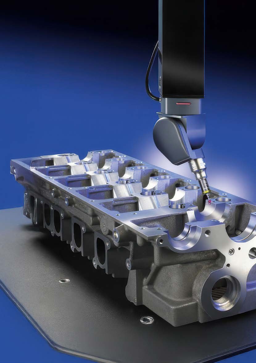 Precision measurement of an engine cylinder head